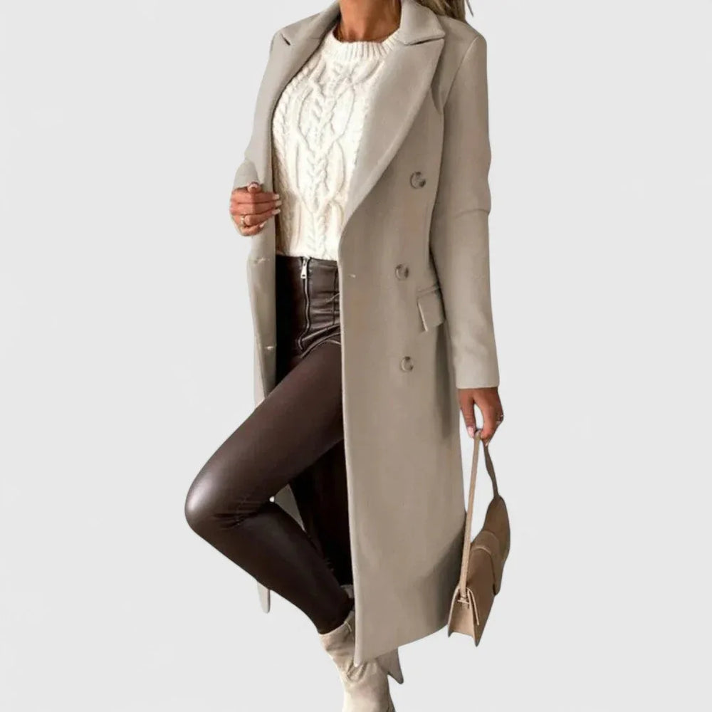 Hazel - Elegant Longline Coat - MABEL LONDON