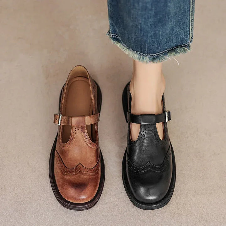 Talvanna | Elegant Everyday Leather Mary Janes - MABEL LONDON