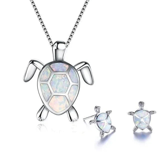Opal Sea Turtle Jewelry Set - MABEL LONDON