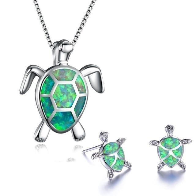 Opal Sea Turtle Jewelry Set - MABEL LONDON