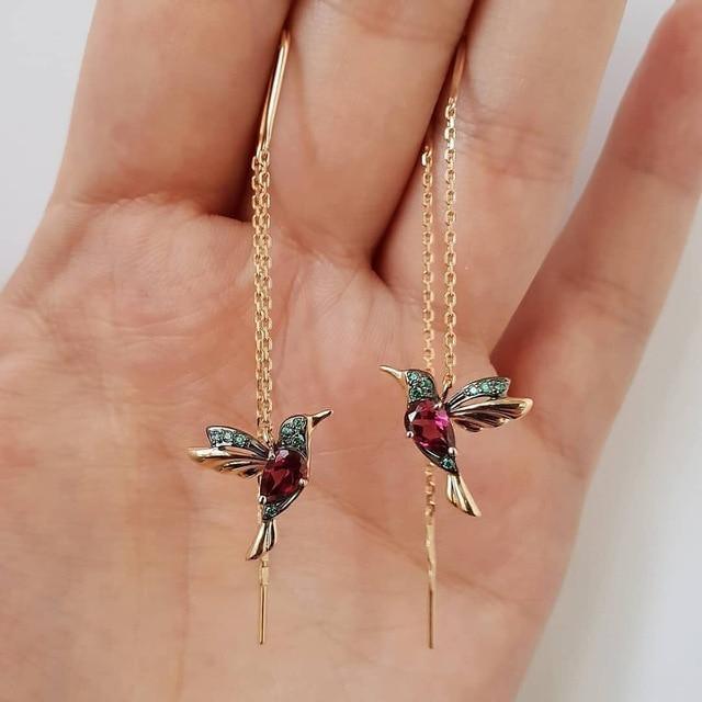 Colibri Enamel & Zirconia Earrings - MABEL LONDON
