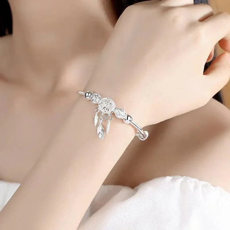 925 Silver Dreamcatcher Bracelet - MABEL LONDON