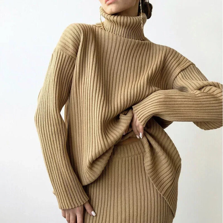 INAYA™ - Cosy Turtleneck Knit Set - MABEL LONDON
