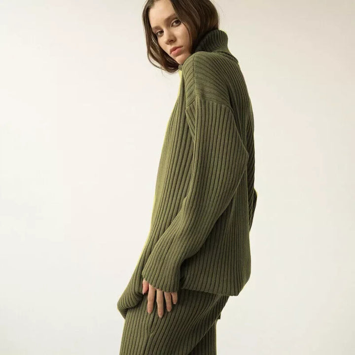 INAYA™ - Cosy Turtleneck Knit Set - MABEL LONDON