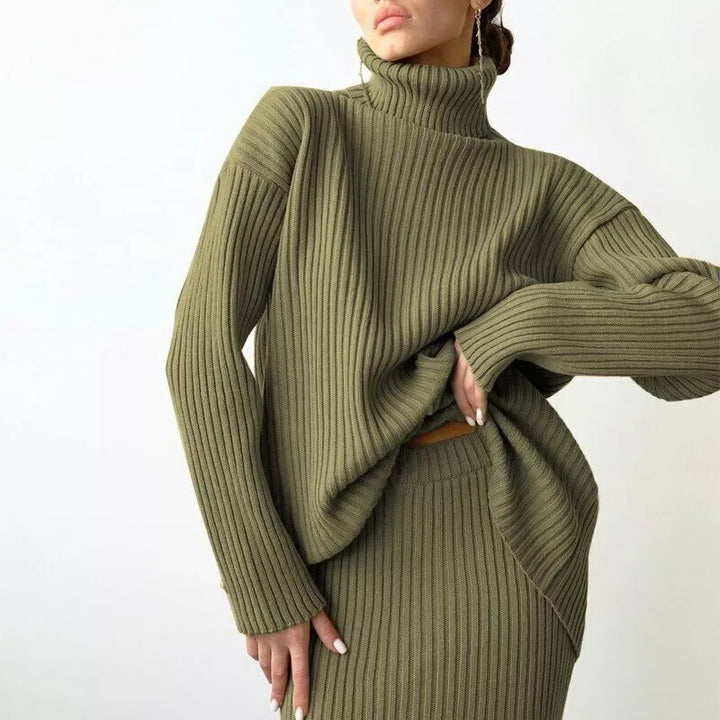 INAYA™ - Cosy Turtleneck Knit Set - MABEL LONDON