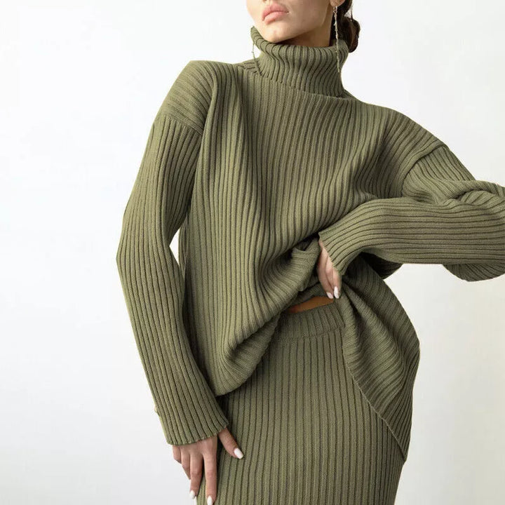 INAYA™ - Cosy Turtleneck Knit Set - MABEL LONDON