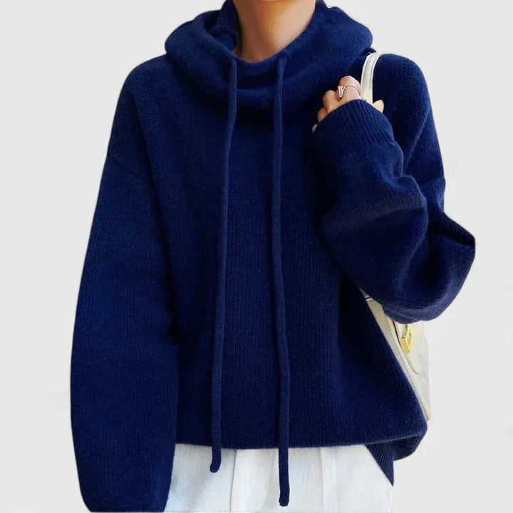 Marie | Cozy Knit Hoodie - MABEL LONDON