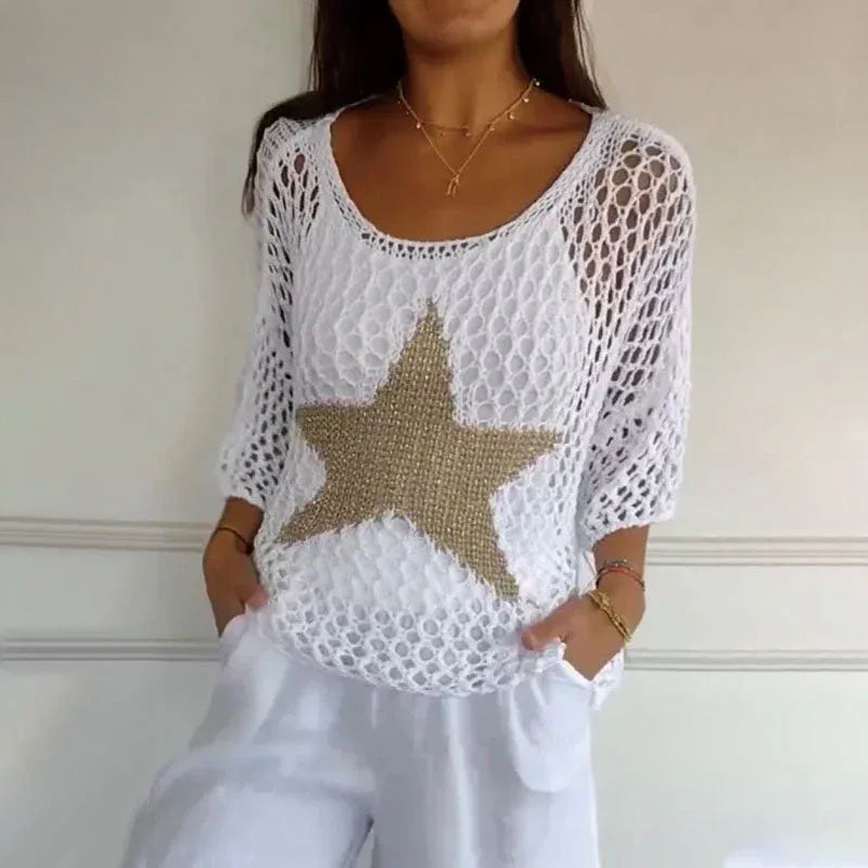 Lystrielle | Starry Knit Top - MABEL LONDON