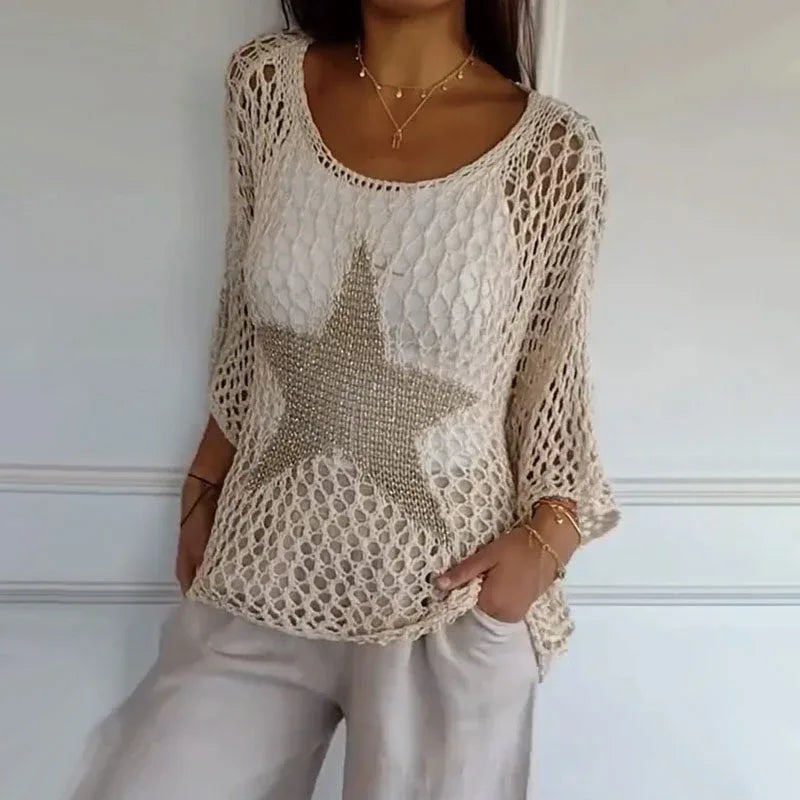 Lystrielle | Starry Knit Top - MABEL LONDON