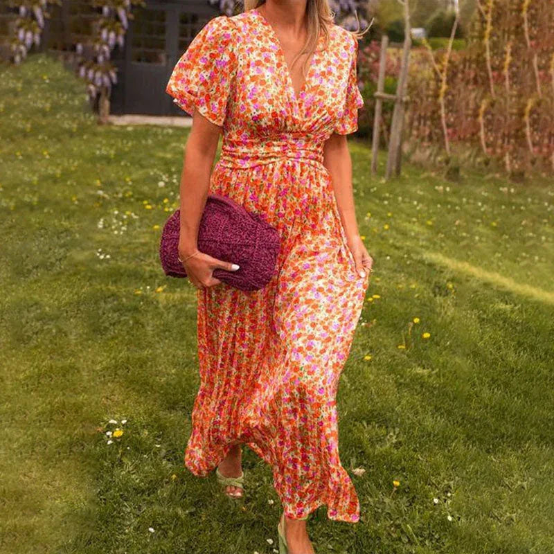 FREYJA™ – Classic V-Neck Dress - MABEL LONDON