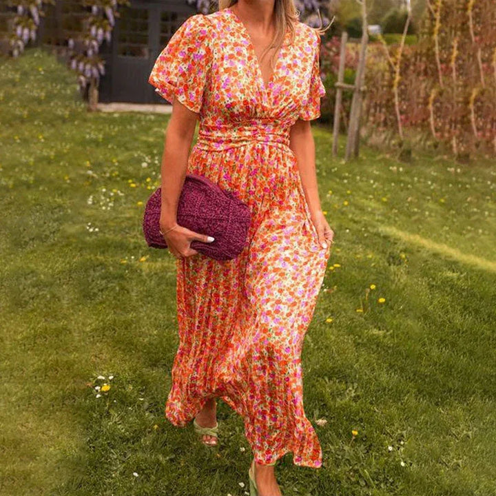 FREYJA™ – Classic V-Neck Dress - MABEL LONDON