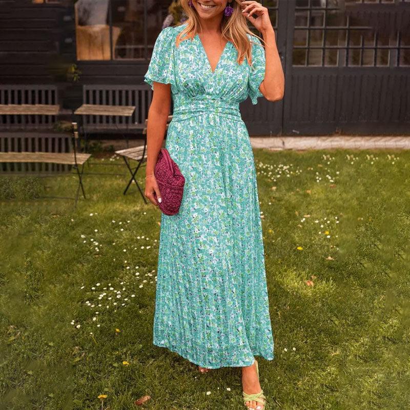 FREYJA™ – Classic V-Neck Dress - MABEL LONDON