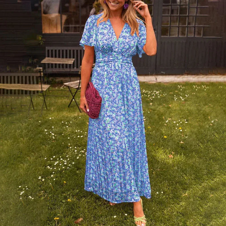 FREYJA™ – Classic V-Neck Dress - MABEL LONDON