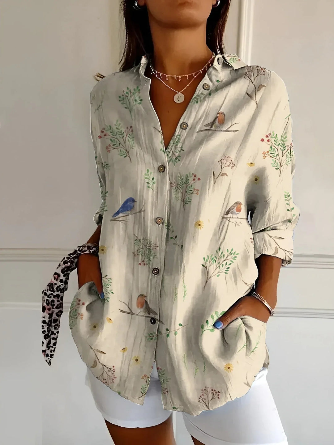 MELODIE™ – Elegant Floral Button Shirt - MABEL LONDON
