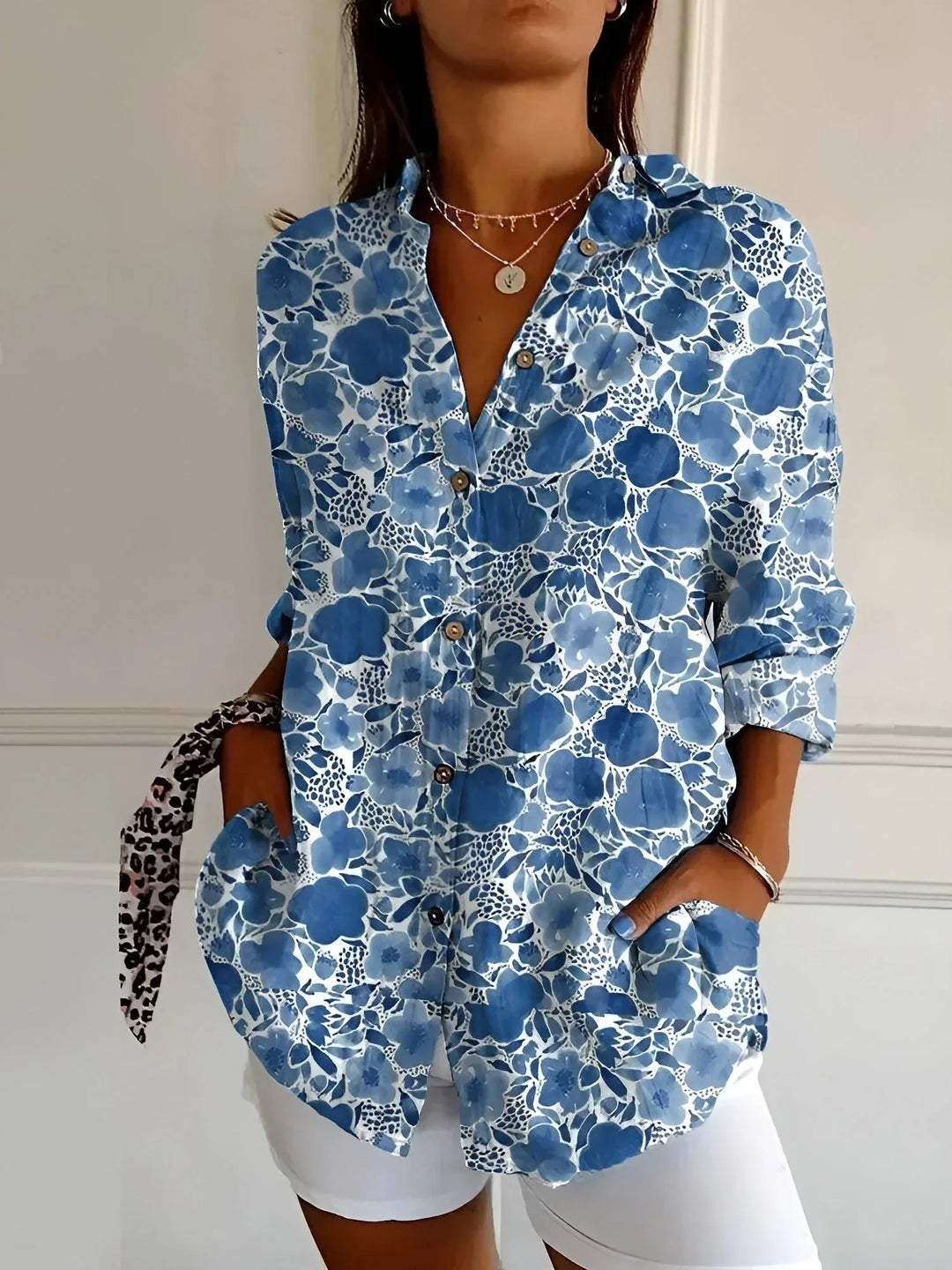 MELODIE™ – Elegant Floral Button Shirt - MABEL LONDON