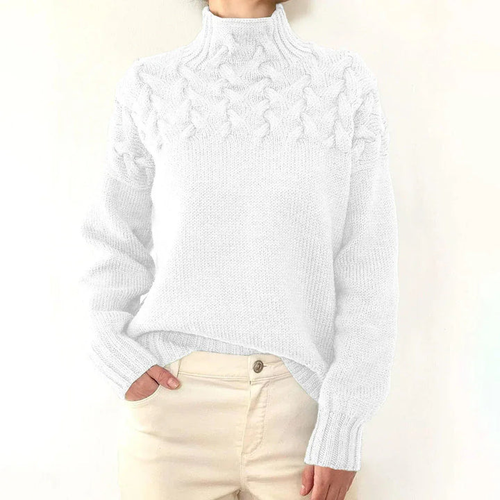 Elena | Warm Knitted Turtleneck Pullover - MABEL LONDON