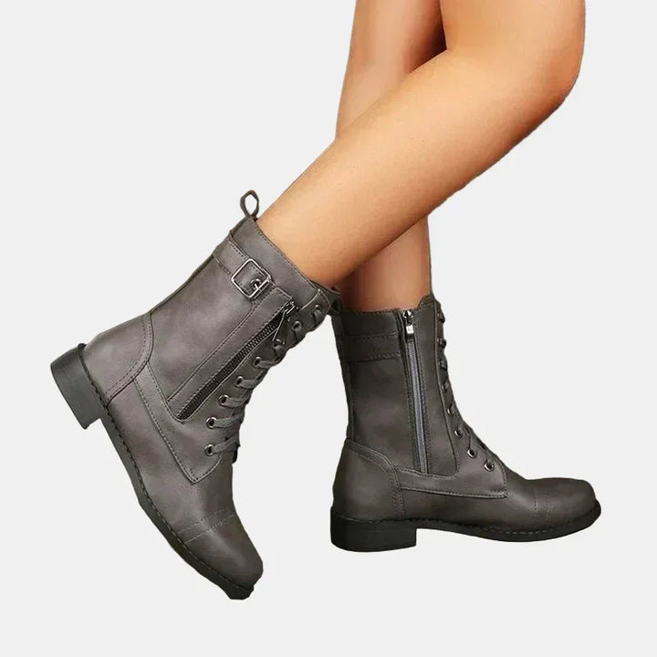 Bailey | Round Toe Fall Boots - MABEL LONDON