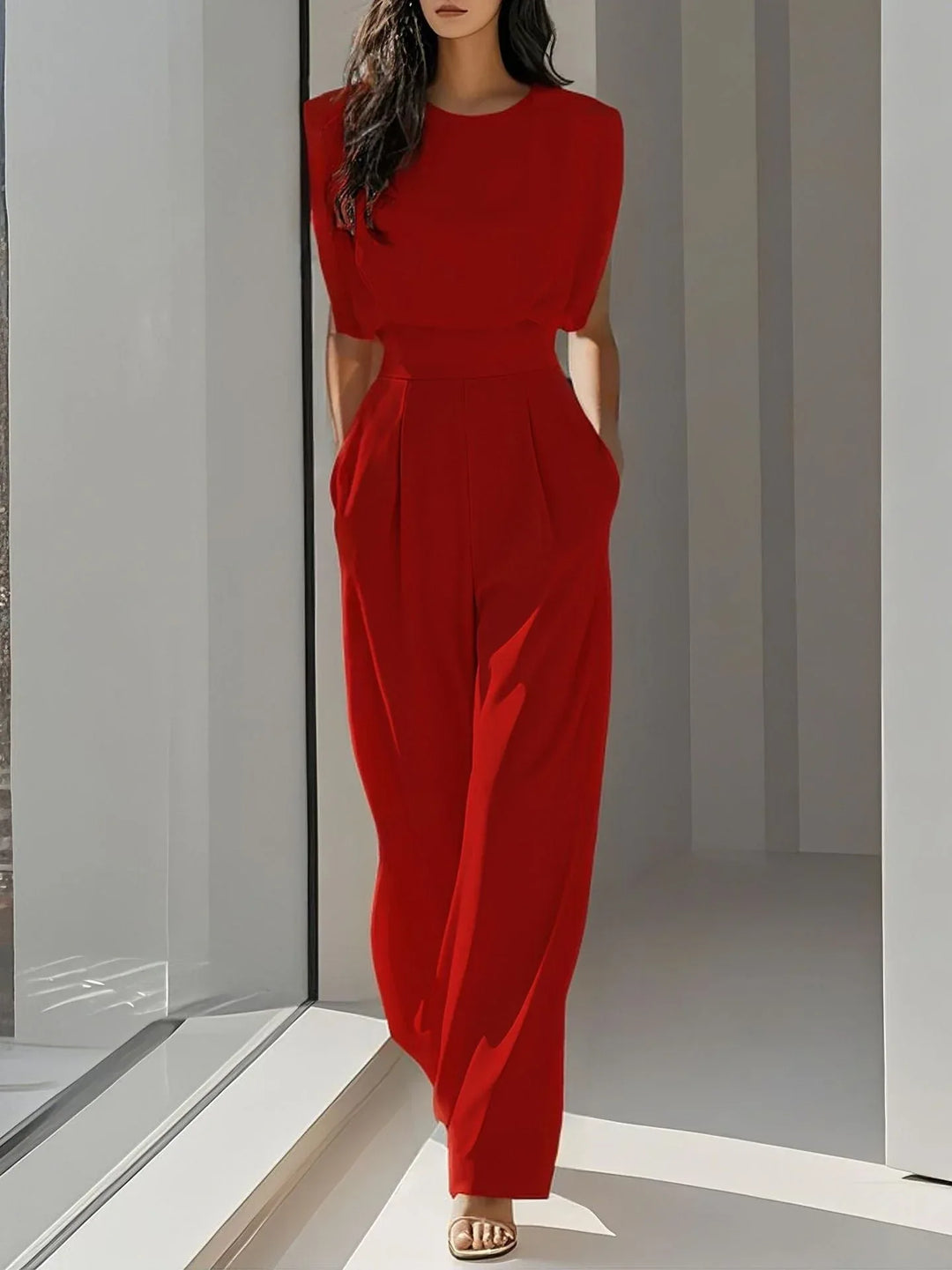 PAQUITA™ - Elegant Sleeveless Summer Jumpsuit - MABEL LONDON