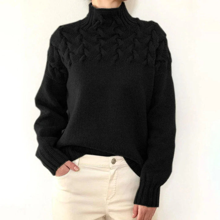 Elena | Warm Knitted Turtleneck Pullover - MABEL LONDON
