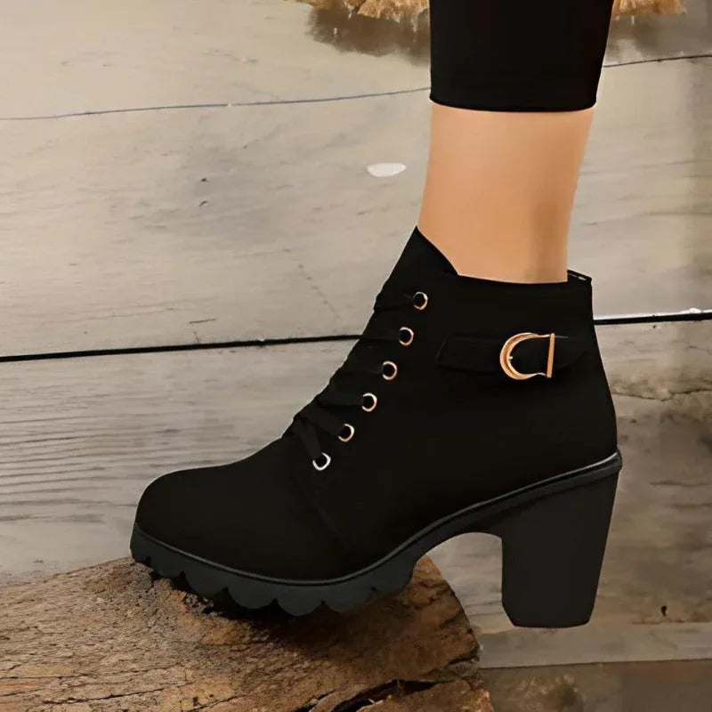 Chelsea | Black Heeled Ankle Boots - MABEL LONDON