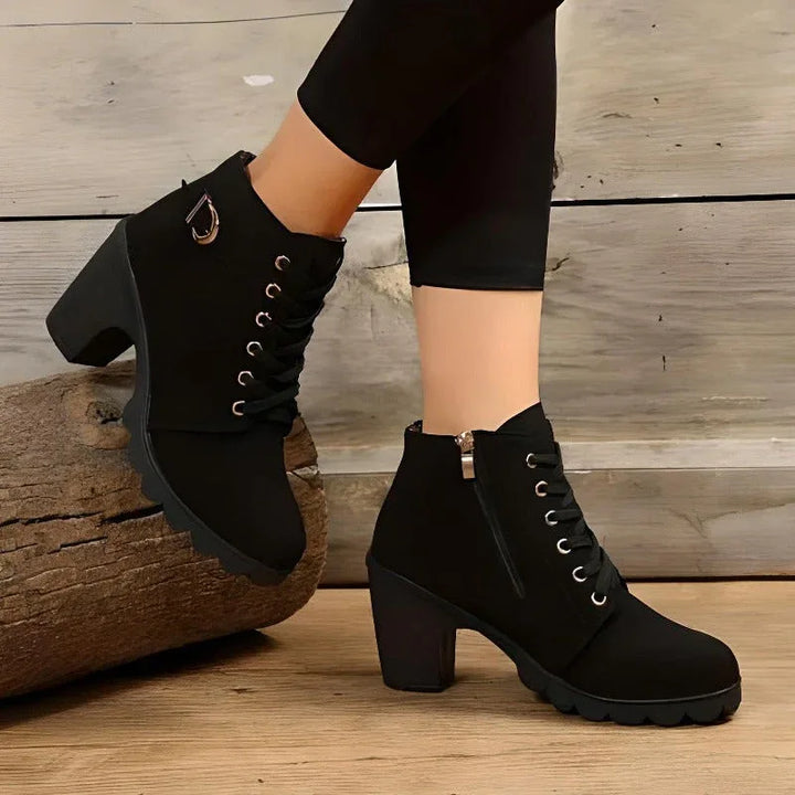 Chelsea | Black Heeled Ankle Boots - MABEL LONDON